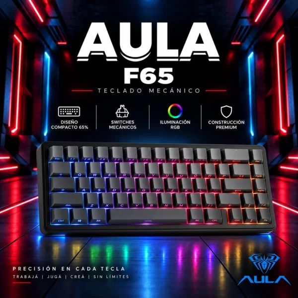 Teclado Mecánico Gamer AULA F65